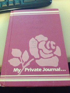 The diary i kept in 1988-9. I'm sorry to report my penmanship hasn't improved much.